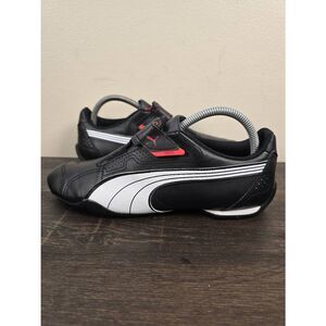 Puma Redon Move Shoes Sneakers Low Top Slip On Black White Leather Mens Size 7